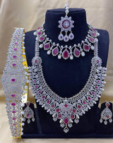 American Diamond Stones Bridal Set - Nakshatra Jewels