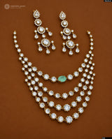 Mossianite Stones Bridal Layer Necklace