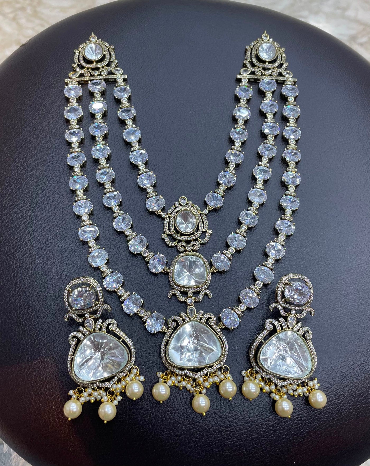 Mossianite with AD Stones Bridal Layer Haram