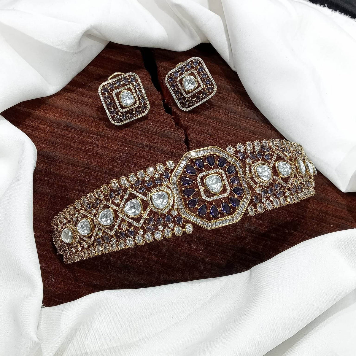 Victorian Polish AD Stones Choker