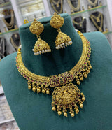 Premium Matt with Kempu Stones Necklace - Nakshatra Jewels