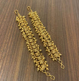Premium Matt with Kempu Stones Ear Chains - Nakshatra Jewels