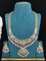 Victorian Polish with AD Stones Bridal Haram - Nakshatra Jewels