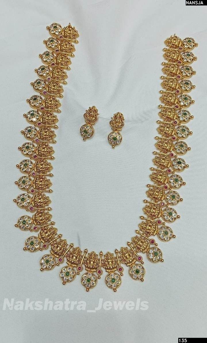 Premium Matt with AD Stones Haram - Nakshatra Jewels