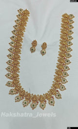 Premium Matt with AD Stones Haram - Nakshatra Jewels