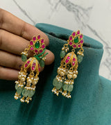 Jaadu Kundan Stones Bridal Earrings - Nakshatra Jewels