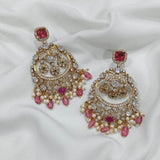Victorian Polish with AD Stones Bridal Earrings - Nakshatra Jewels