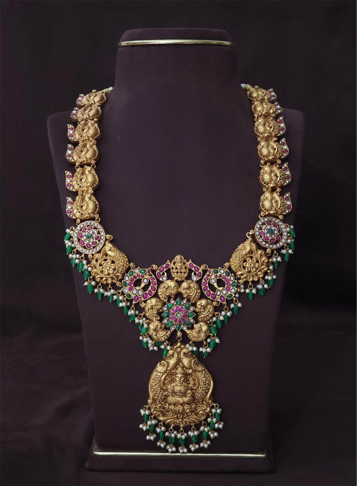 Nakshi Work with Jaadu Kundan Stones Bridal Haram