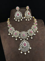 American Diamond Stone Bridal Necklace - Nakshatra Jewels