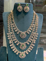 American Diamond Stone Bridal Layer Haram - Nakshatra Jewels