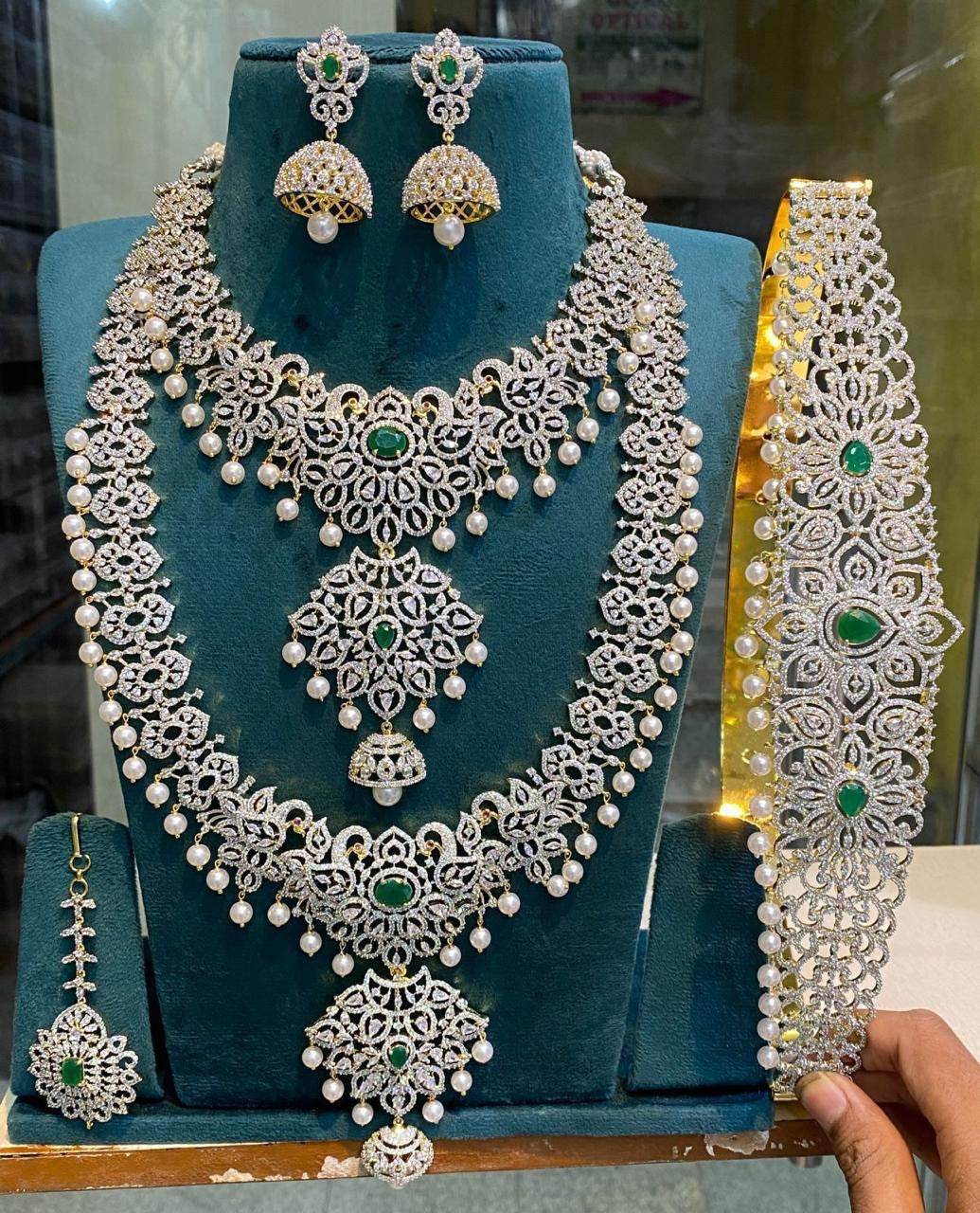 American Diamond Stones Bridal Set