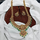 Nagasi Work with AD Stones Bridal Haram - Nakshatra Jewels