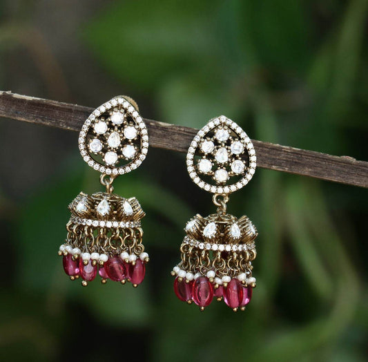 Mossianite Stones Earrings - Nakshatra Jewels