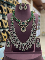 Victorian Polish with AD Stones Bridal combo Set