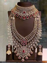American Diamond Stones Bridal Set - Nakshatra Jewels
