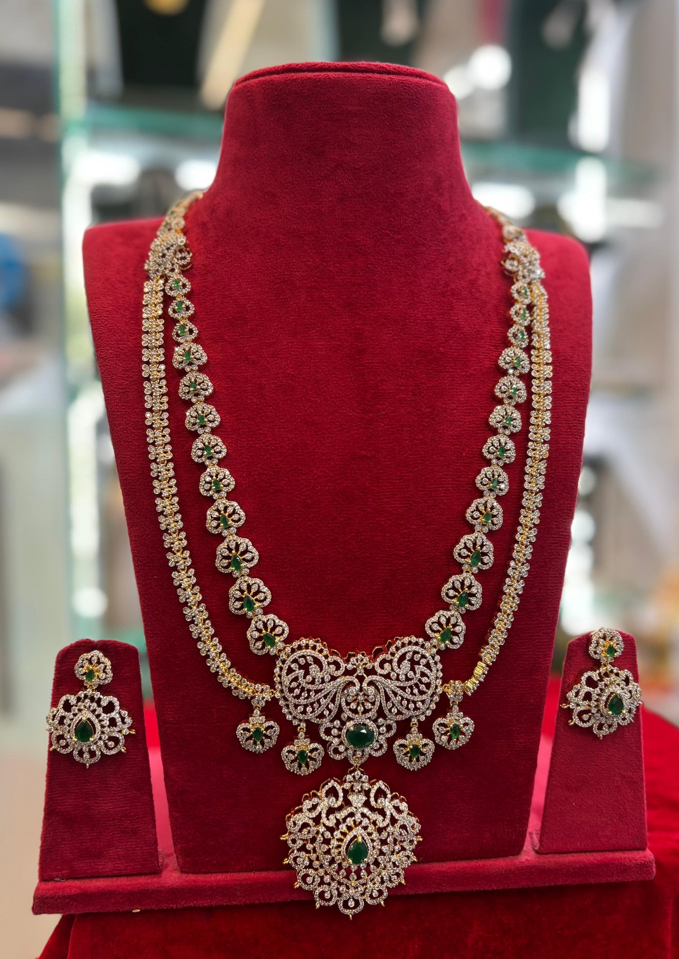 American Diamond Stones Bridal Layer Haram
