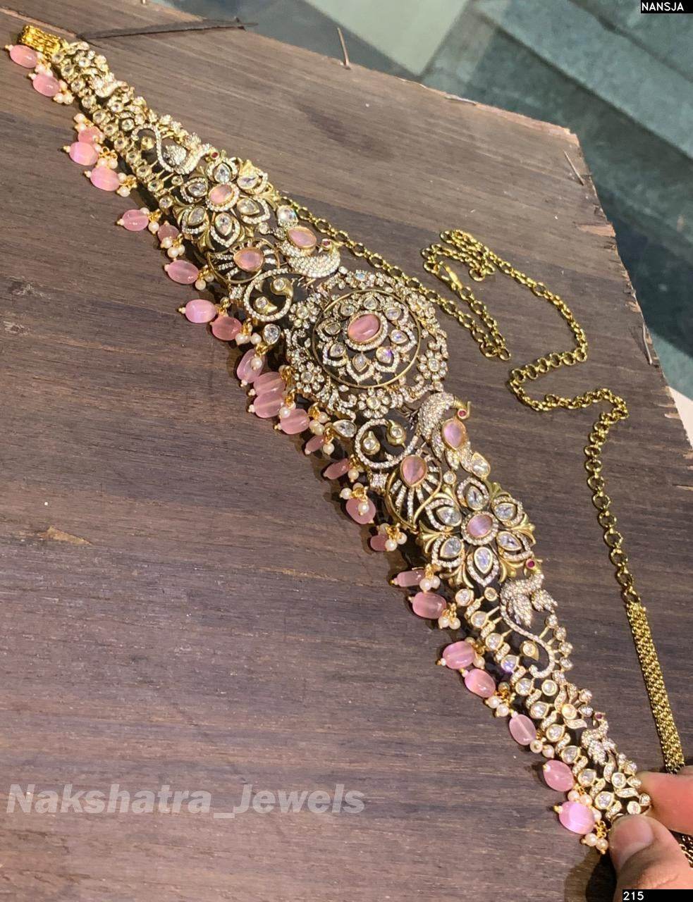 Victorian Polish AD Stones Bridal Hip Chain