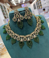 Victorian Polish with AD Stone Bridal Necklace