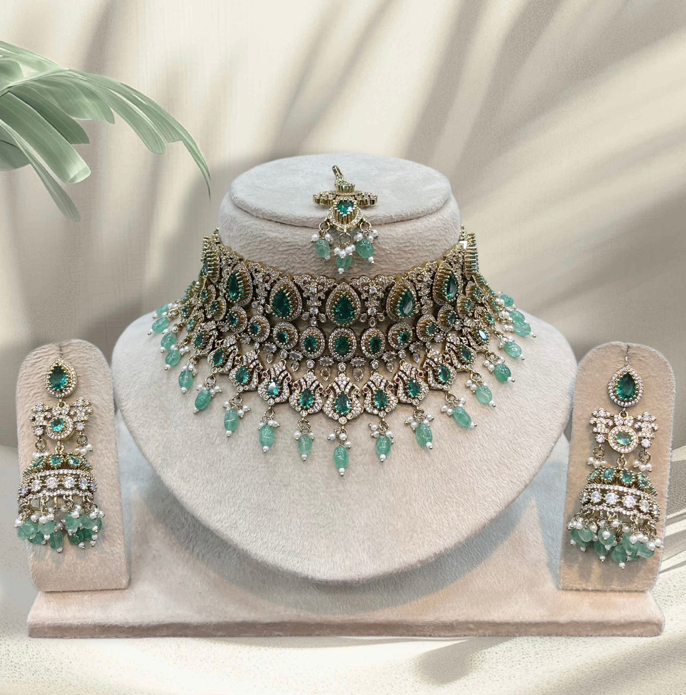 Victorian Polish with AD Stones Bridal Choker