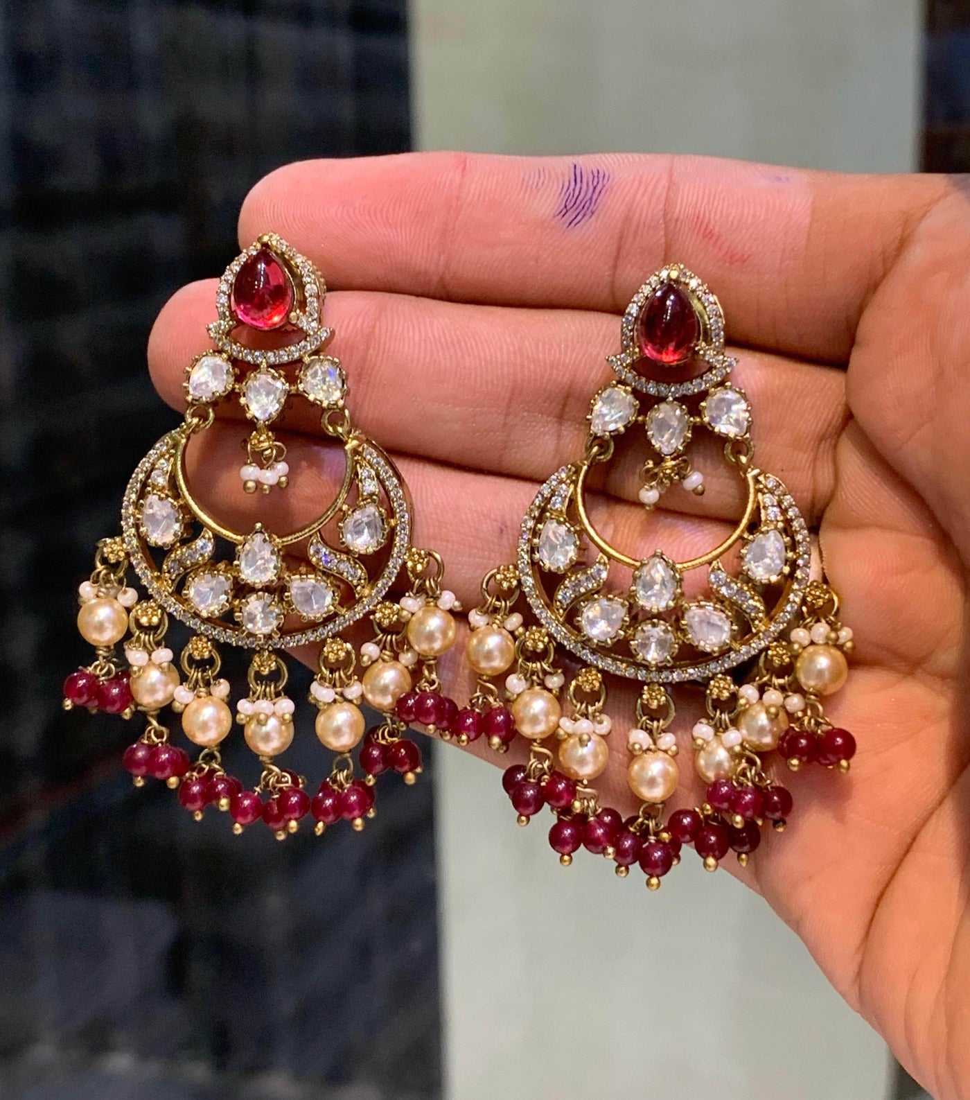 Mossianite Stones Bridal Earrings