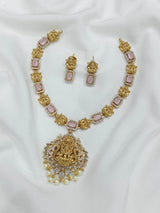 Premium Matt with AD Stones Necklace - Nakshatra Jewels