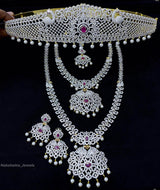 American Diamond Stones Bridal Set - Nakshatra Jewels