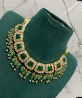 Mossianite & Kundan Stones Bridal Necklace