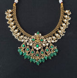 Victorian Polish with AD and Mossianite Stone Necklace