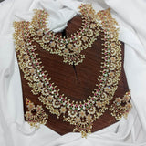 Premium Matt with AD and Kempu Stones Bridal Combo Set - Nakshatra Jewels