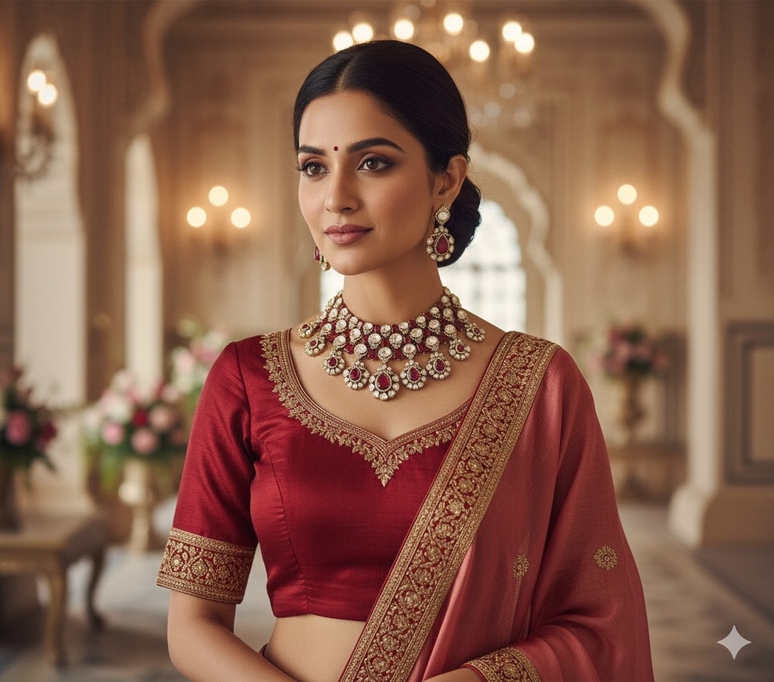 Mossianite and AD Stones Bridal Necklace