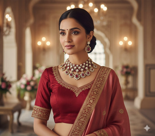 Mossianite and AD Stones Bridal Necklace