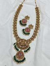 Nakshi Work with Kundan Stones Bridal Haram - Nakshatra Jewels