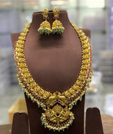 Nakshi Work with Kempu Stones Bridal Haram