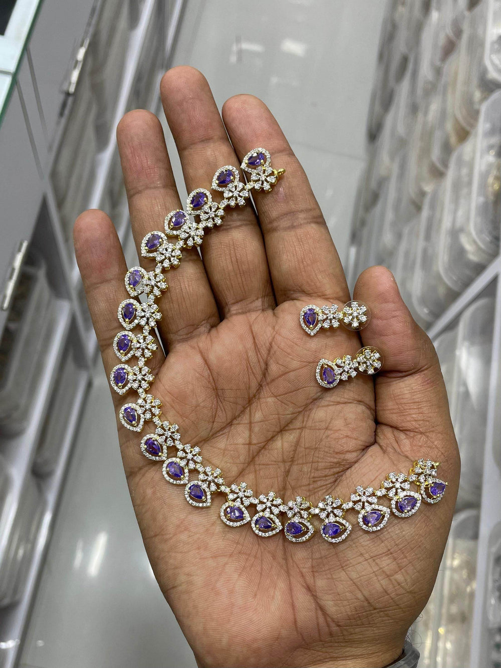 AD Stones Necklace - Nakshatra Jewels