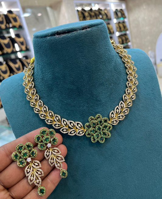 Victorian Polish AD Stones Necklace