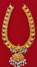 Nakshi Work with Jaadu Kundan Stones Bridal Mango Haram - Nakshatra Jewels