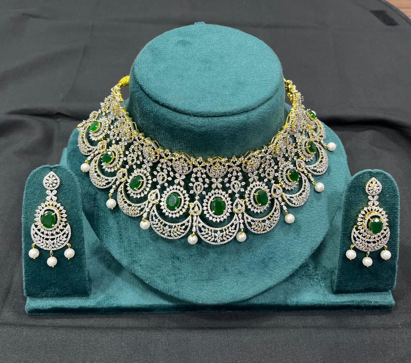 American Diamond Stones Bridal Choker