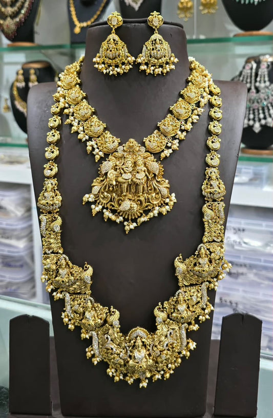 Nakshi Work with AD Stones Bridal Combo Set