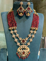 Moissanite & AD Stones Bridal Beads Haram - Nakshatra Jewels