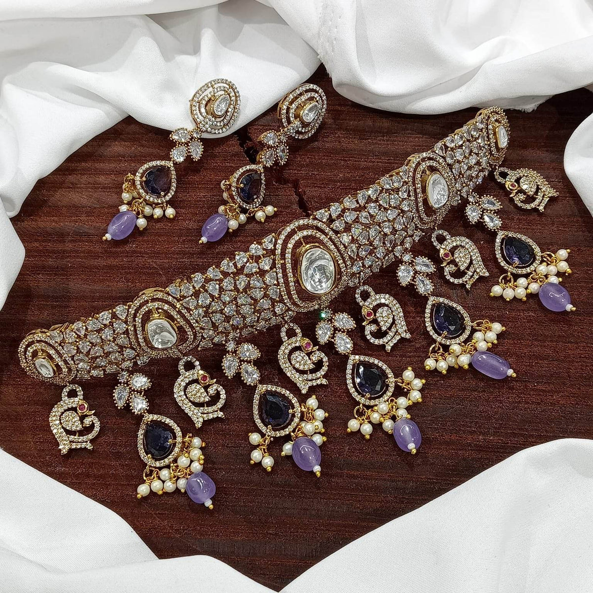 Victorian Polish AD Stones Choker