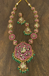 Nakshi Work with Kundan & AD Stones Bridal Haram