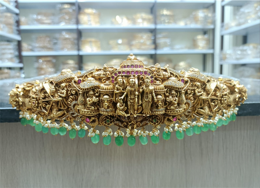 Nakshi Work with AD Stones Bridal Hip Belt