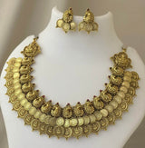Nagasi Work with Kempu Stones Bridal Necklace - Nakshatra Jewels