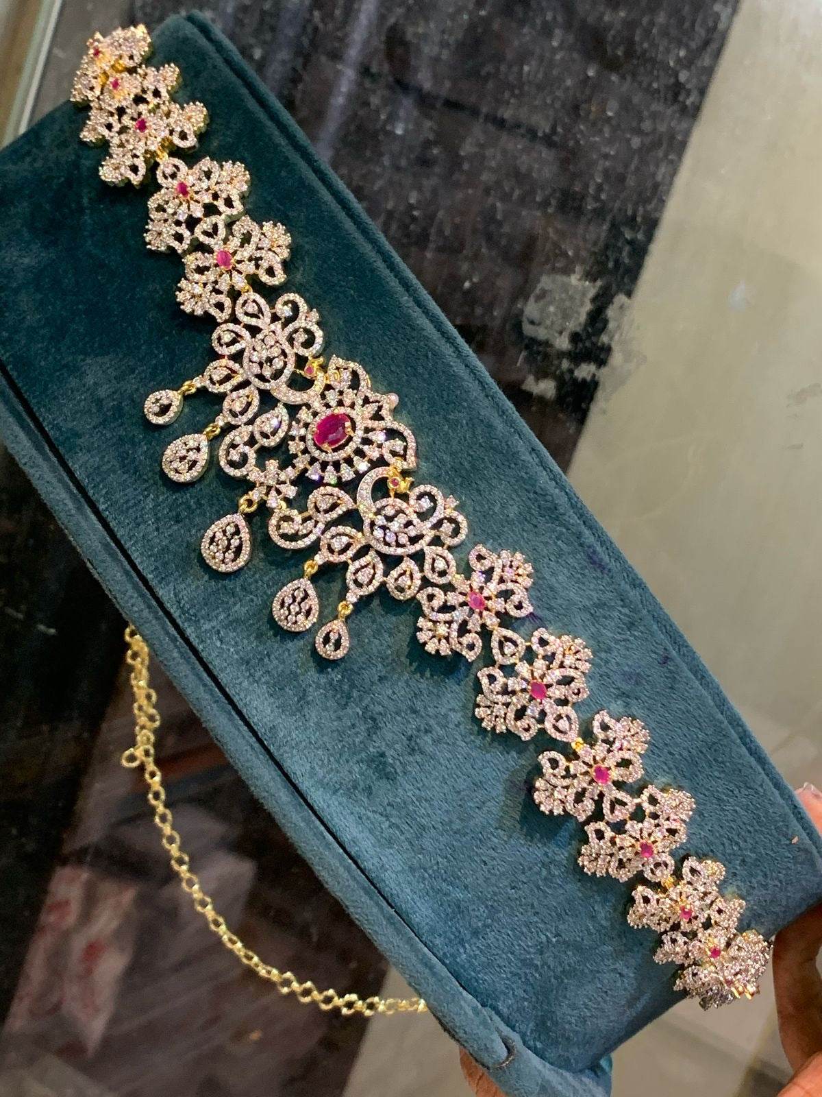 American Diamond Stones Bridal Hip Chain