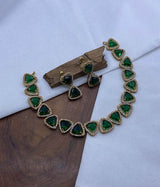 Victorian Polish AD Stones Necklace - Nakshatra Jewels