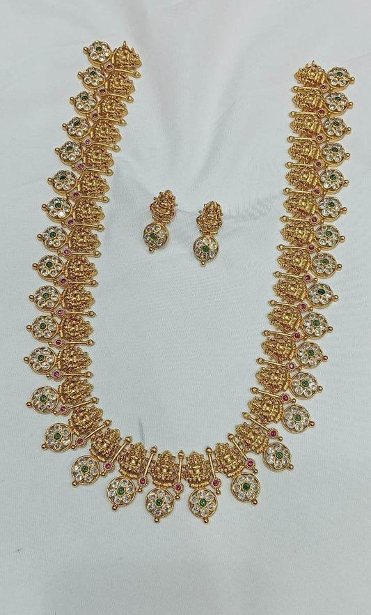 Premium Matt with AD Stones Haram - Nakshatra Jewels