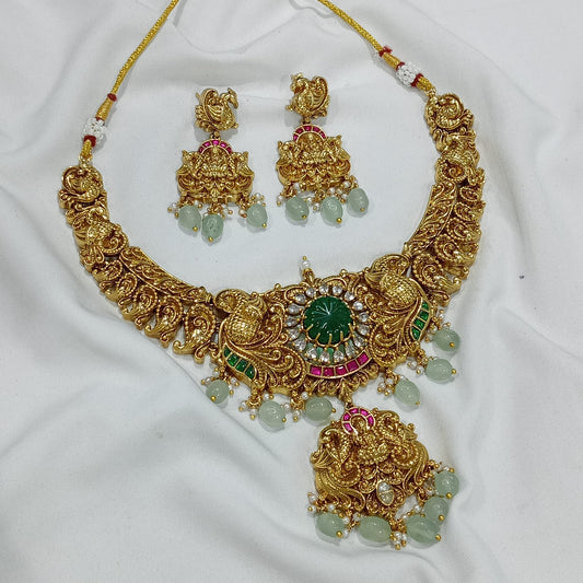 Nagasi Work with Jaadu Kundan Stones Bridal Necklace