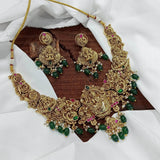 Nakshi Work with Kundan Stones Bridal Necklace - Nakshatra Jewels