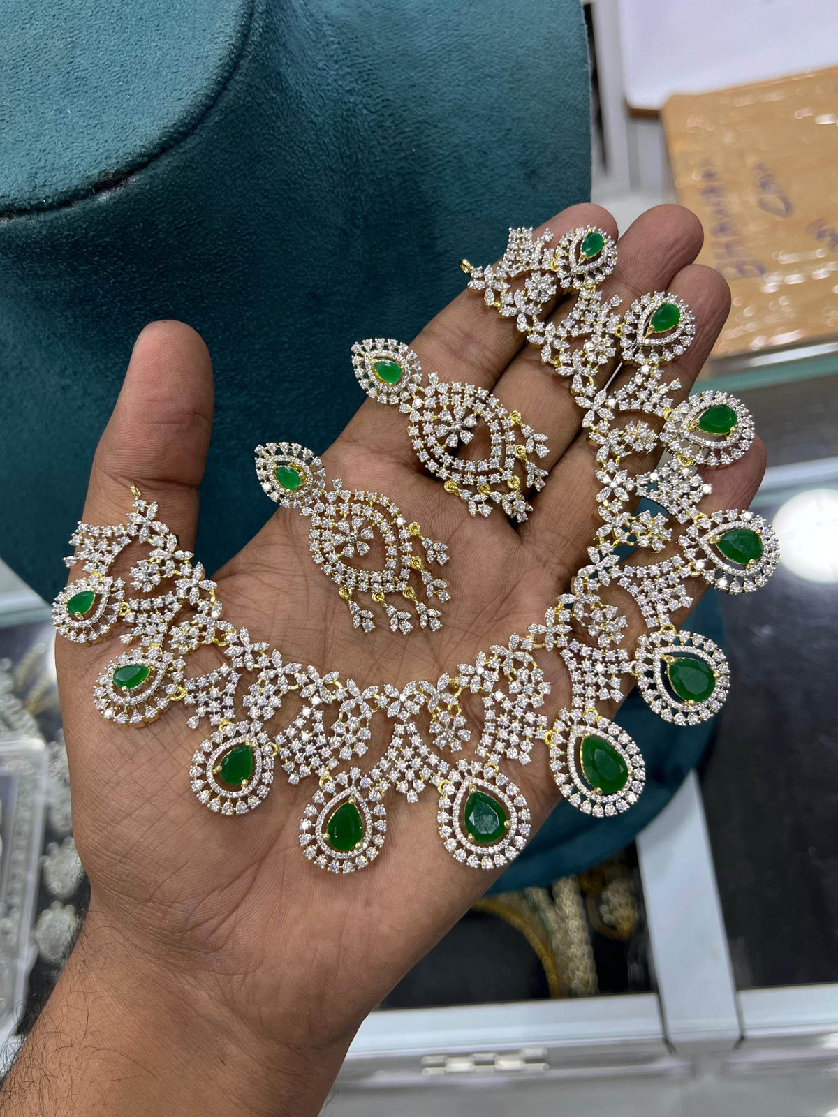 American Diamond Stones Bridal Necklace