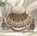 Victorian Polish with AD Stones Bridal Choker - Nakshatra Jewels
